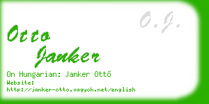 otto janker business card
